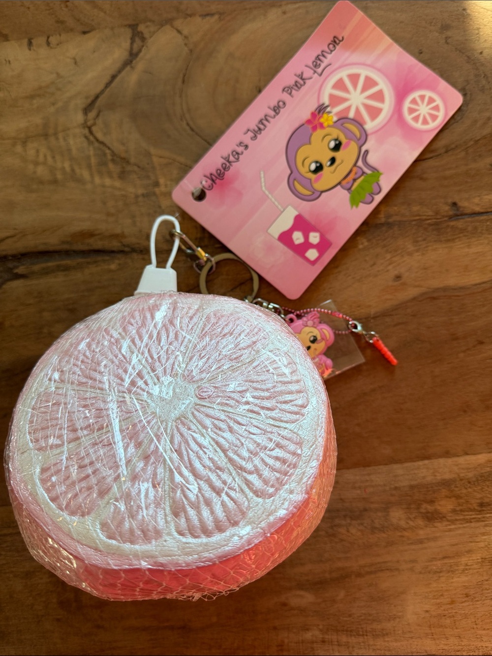 Puni Maru jumbo pink lemon squishy toy